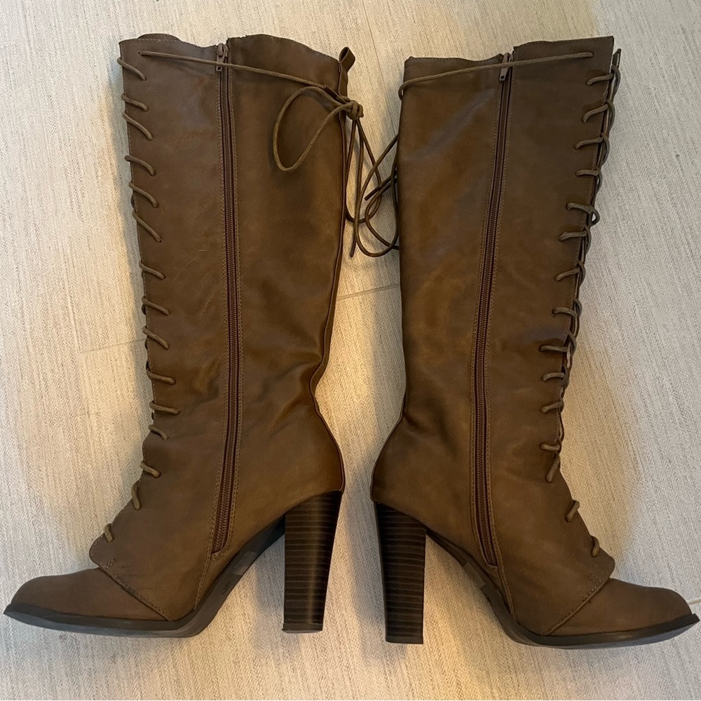 Venus Lace Up Tall Boots